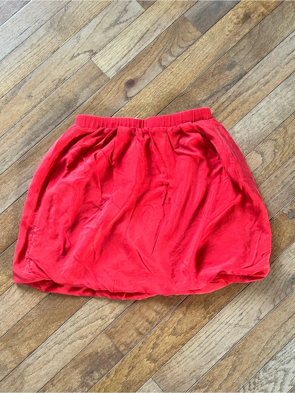 Crewcuts Silk Red Bubble Skirt Girls Sz 6/7